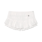 (W) Glowny x Simihaze Rodeo Micro Mini Skirt White