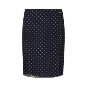 (W) Miu Miu Polka Dot Skirt Blue Ivory