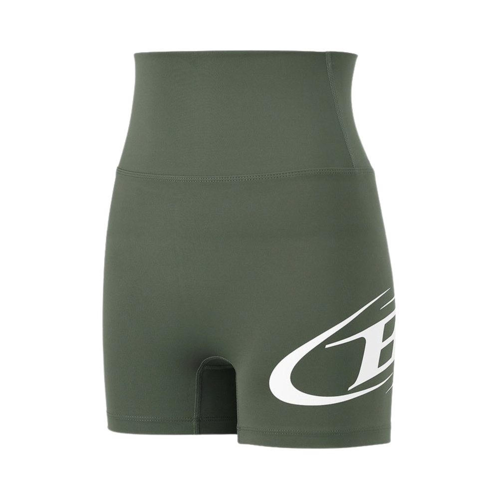 본투윈 B 로고 3.5 바이커 쇼츠 카키