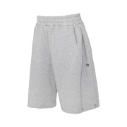 MJD Side Snap Wide Sweatshorts Melange Grey
