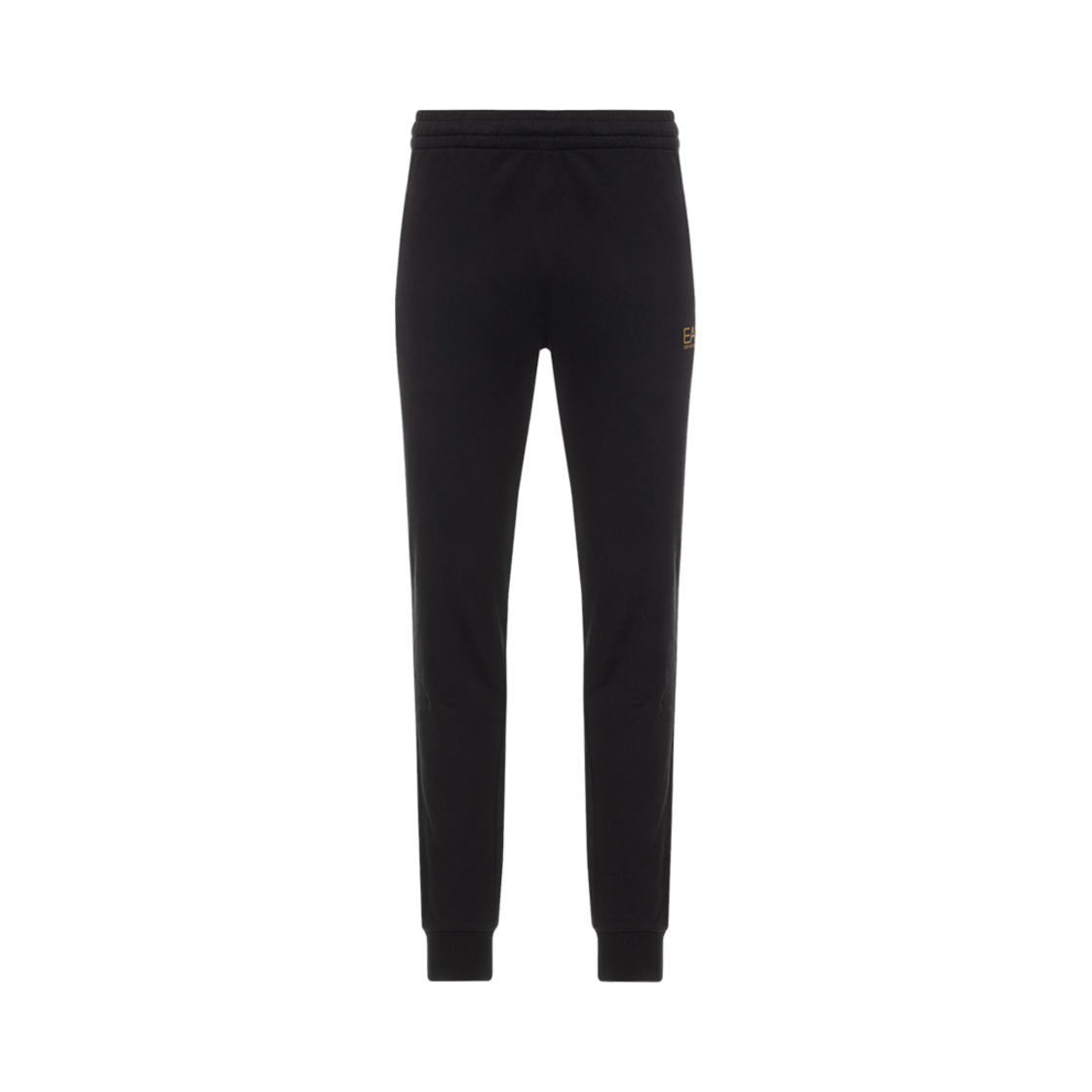 8NPP53PJ05Z0208 Emporio Armani EA7 Logo Print Cotton Banding Jogger Pants Black Gold