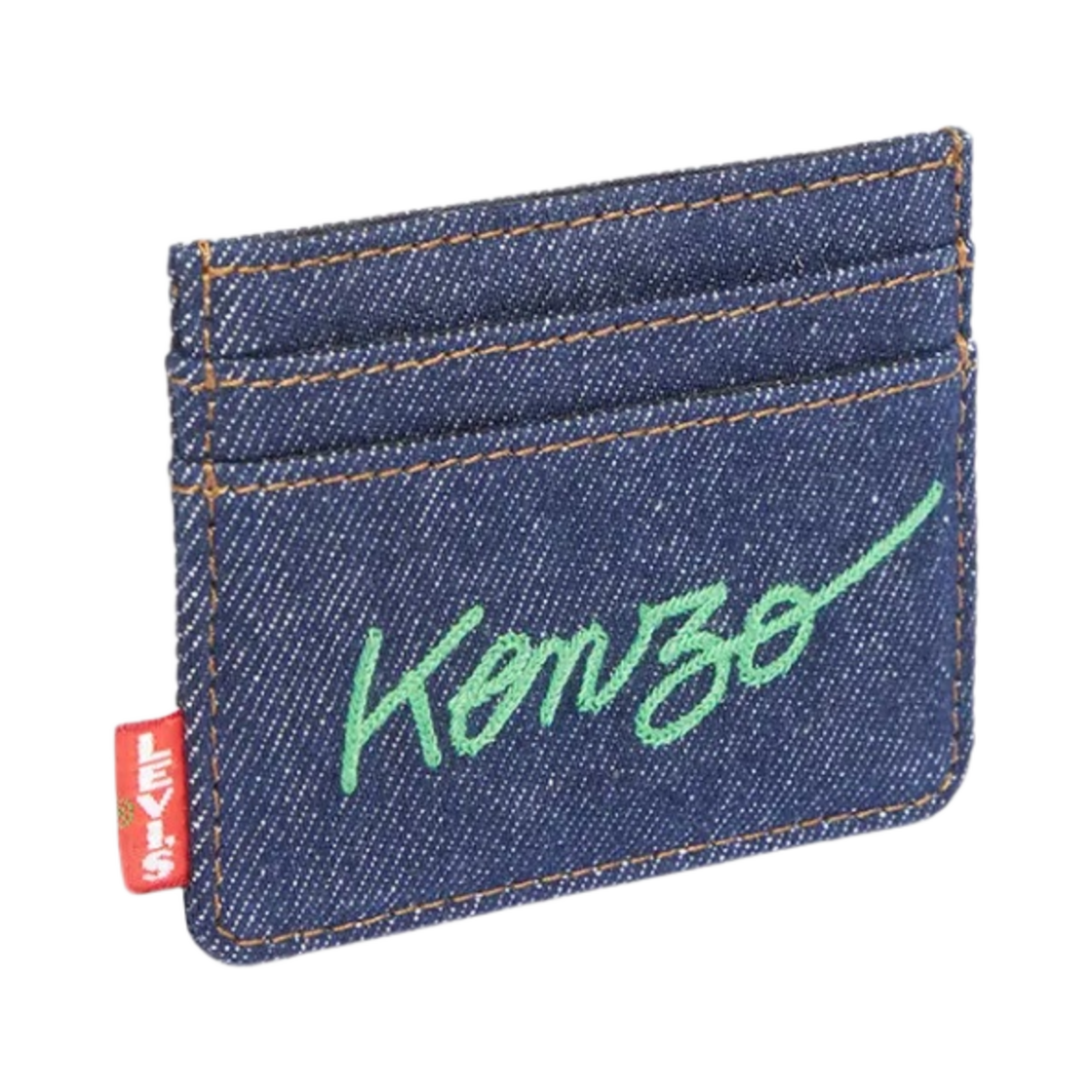 FD65PM500LE1 Kenzo x Levi's Denim Card Holder Rinse Blue Denim
