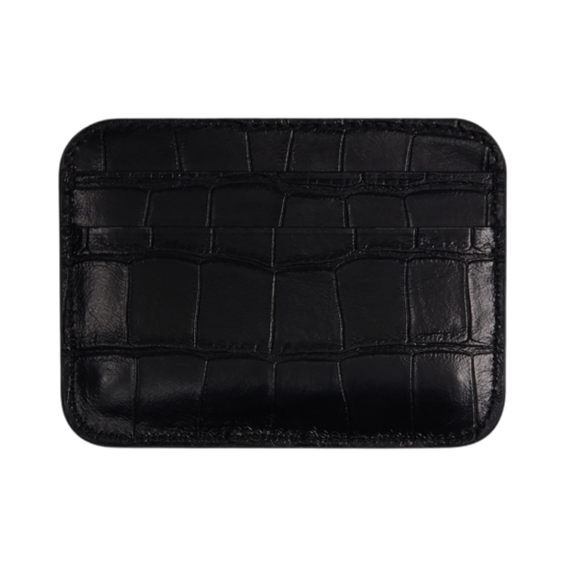 발렌시아가 엑스트라 서플 크로커다일 엠보스 카프스킨 가십 카드 홀더 블랙(Balenciaga Extra Supple Crocodile Embossed Calfskin Gossip Card Holder Black) - 2