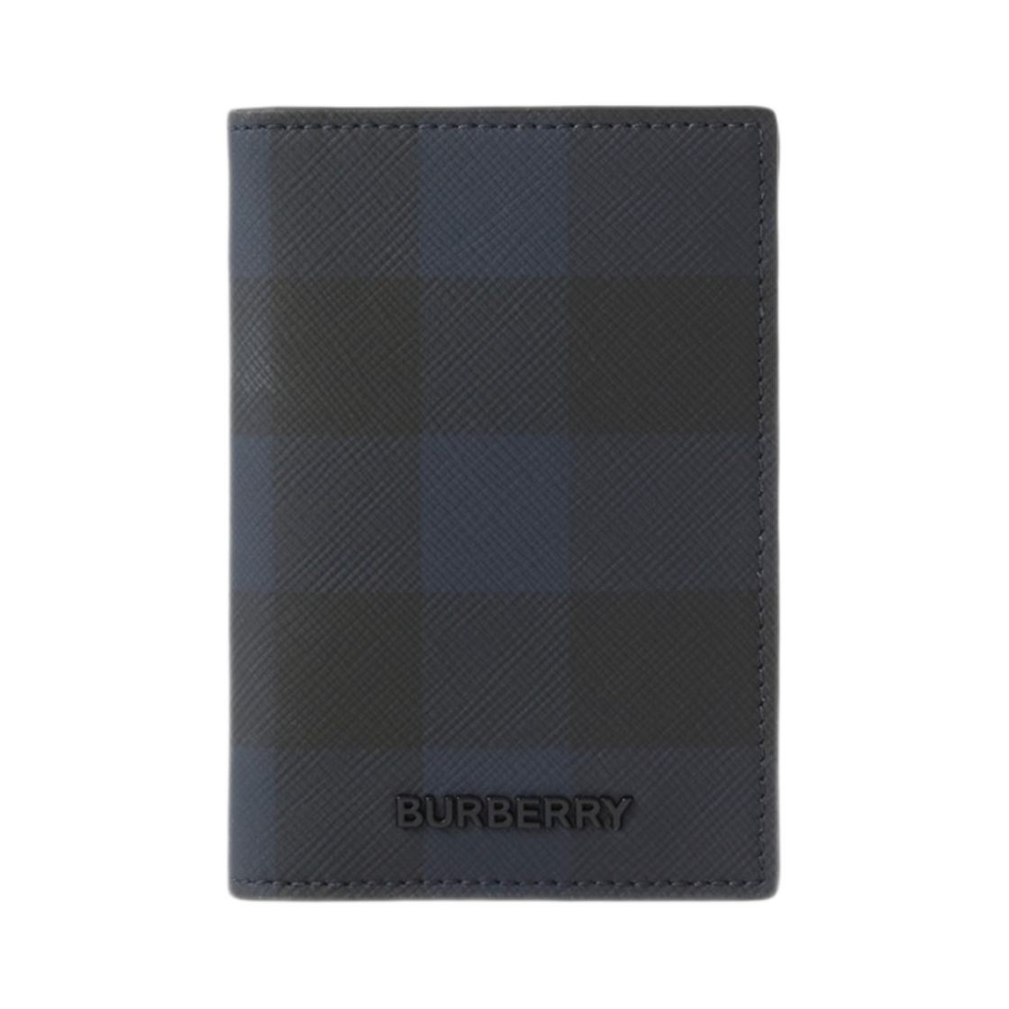 버버리 체크 앤 레더 폴딩 카드 케이스 네이비(Burberry Check and Leather Folding Card Case Navy) - 1