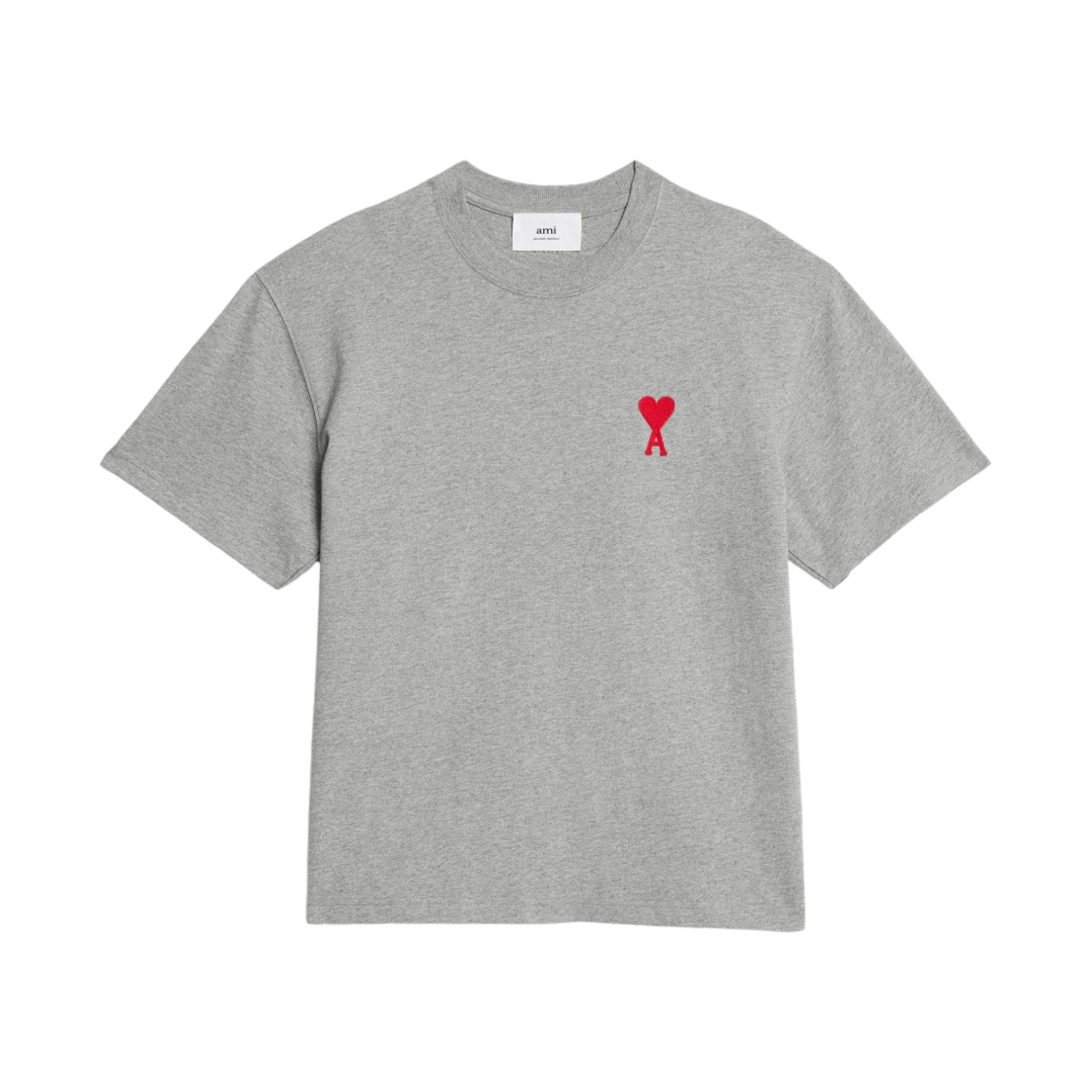 아미 스몰 하트 로고 티셔츠 그레이(AMI de Coeur T-Shirt Grey)