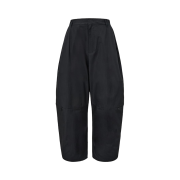 Amomento Curved Zip Pants Black - 25SS