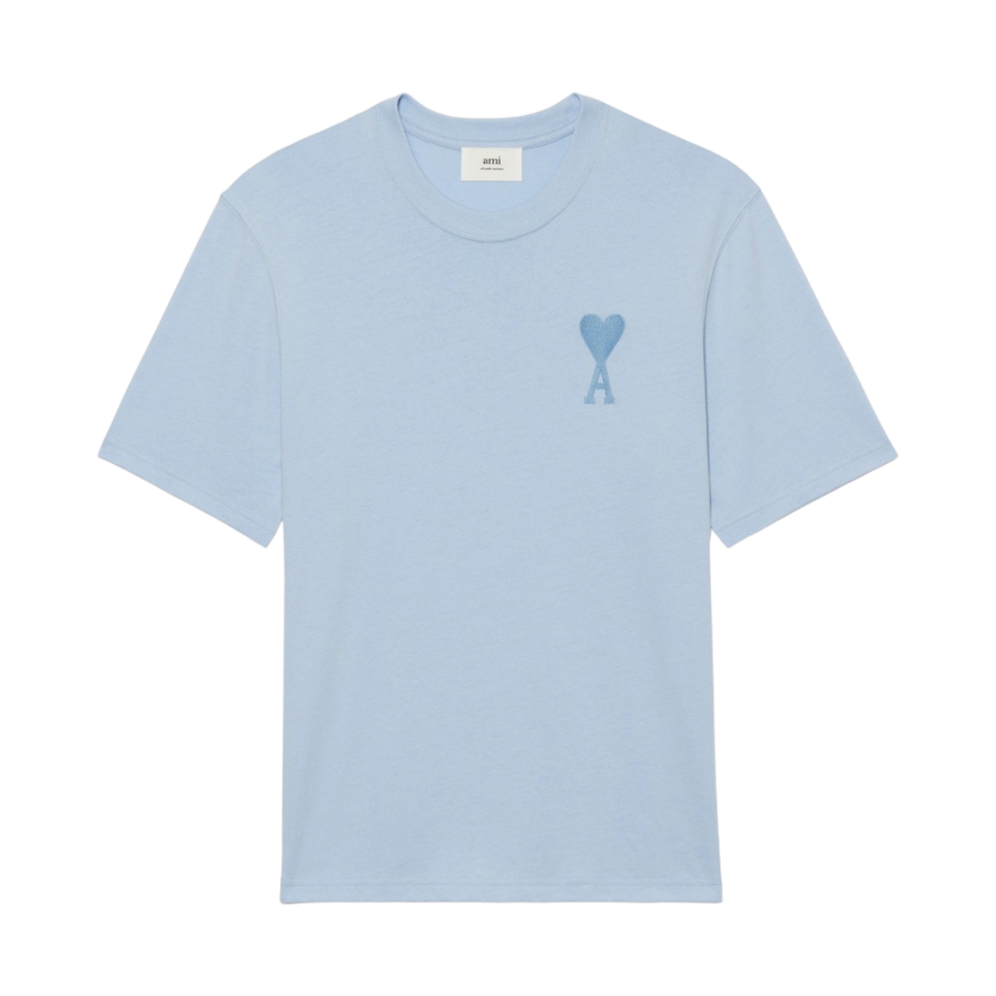 아미 톤온톤 하트 로고 티셔츠 스카이 블루 - 22SS(AMI de Coeur Tone-On-Tone T-Shirt Sky Blue - 22SS)