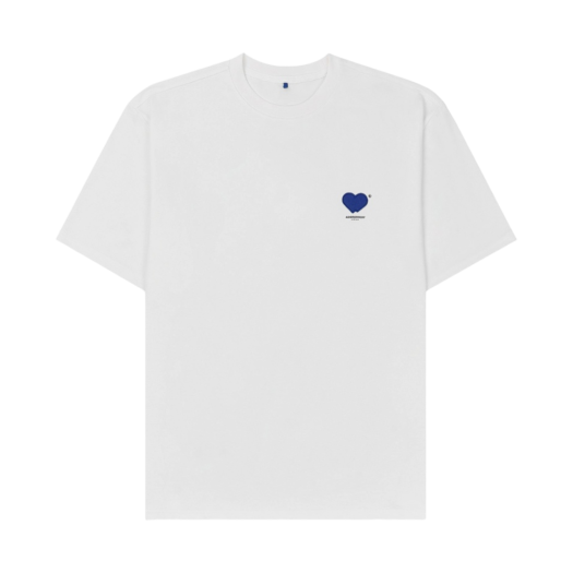 ★韓国の人気★【Ader Error】★Azure T-Shirt Off Whit.e★ 아더에러 트윈 하트 빅 로고 티셔츠 오프 화이트 | Ader Error