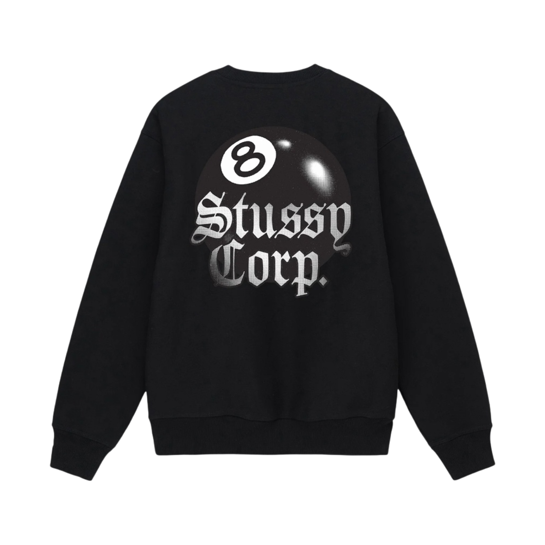 스투시 8볼 코퍼레이션 크루넥 블랙(Stussy 8 Ball Corp Crew Black) - 1