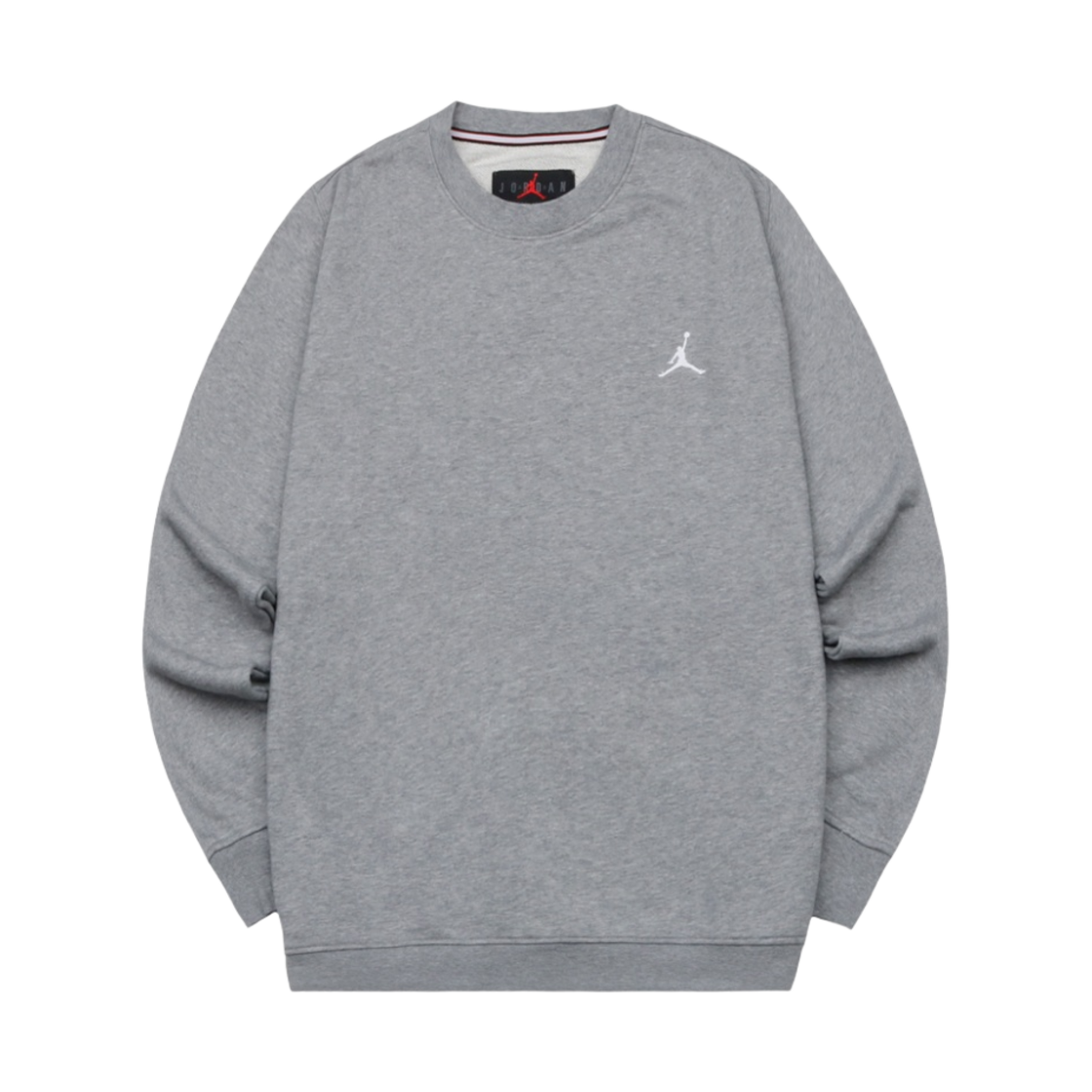 FQ1865-091 Jordan Essential Loopback Fleece Crewneck Sweatshirt Carbon Heather White - Asia - 대표 이미지 #1
