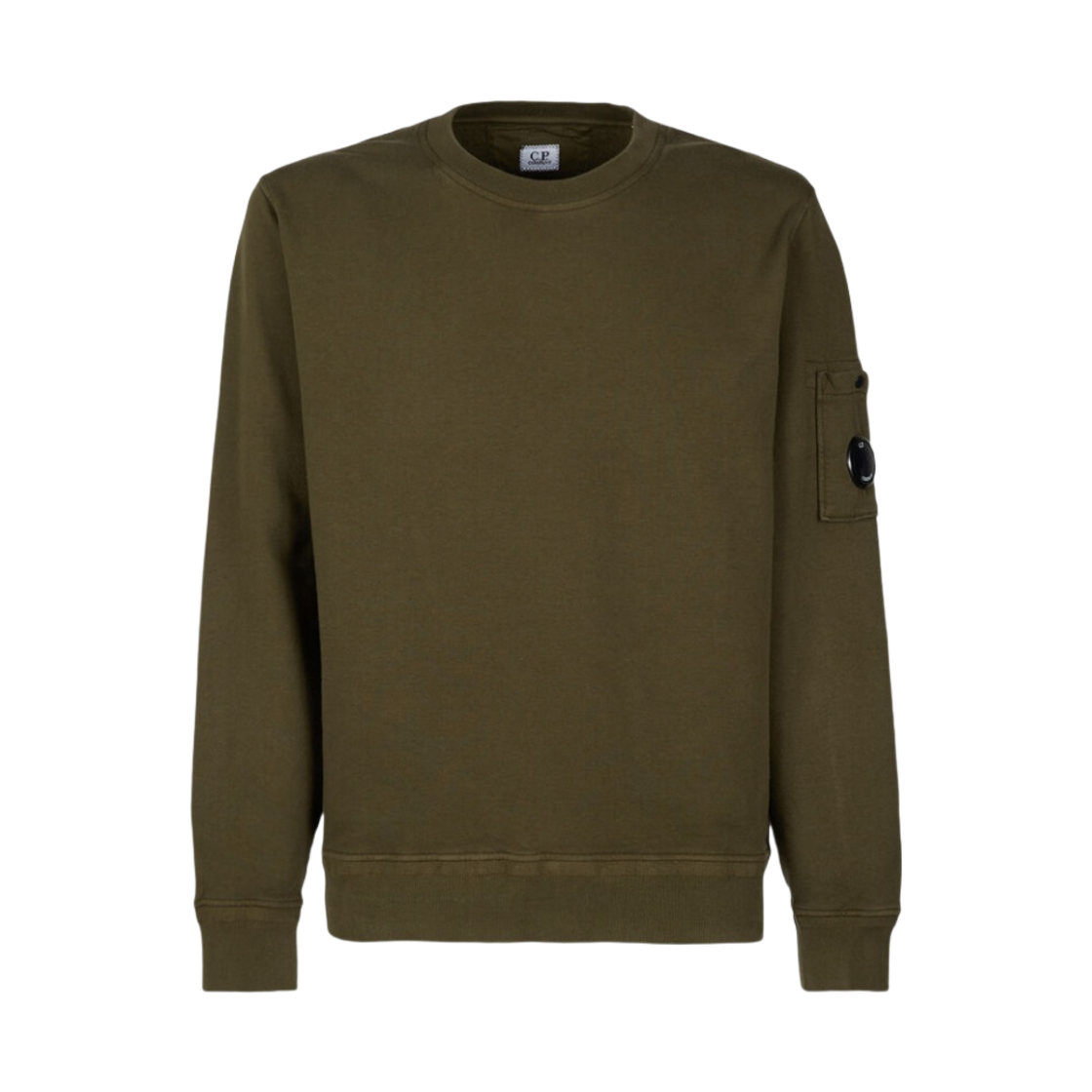 C.P. 컴퍼니 코튼 플리스 스웨트셔츠 아이비 그린 - 23SS(C.P. Company Cotton Fleece Sweatshirt Ivy Green - 23SS) - 1