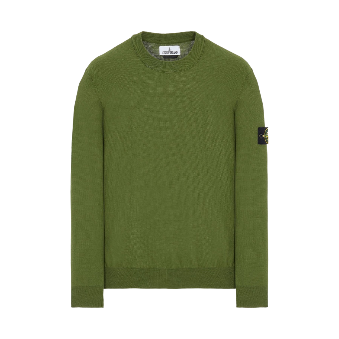 스톤 아일랜드 516B2 소프트 코튼 크루넥 니트 올리브 그린 - 22SS(Stone Island 516B2 Soft Cotton Crewneck Knit Olive Green - 22SS) - 1