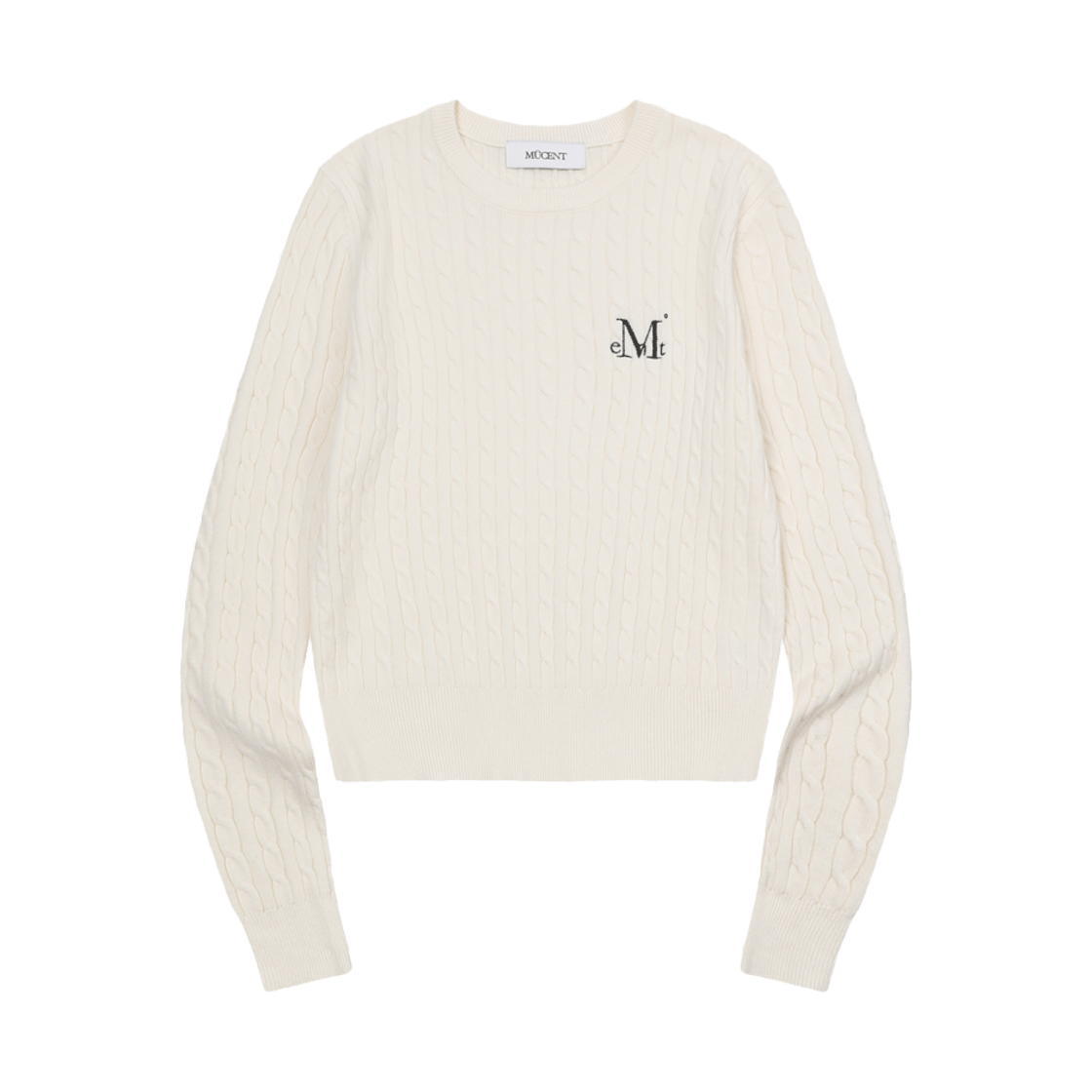 P00000TA_02 MUCENT Jimmy R-Neck Crop Knit Ivory