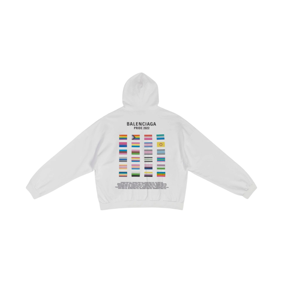 발렌시아가 프라이드 22 박시 핏 후드 화이트(Balenciaga Pride 22 Boxy Fit Hoodie White) - 2