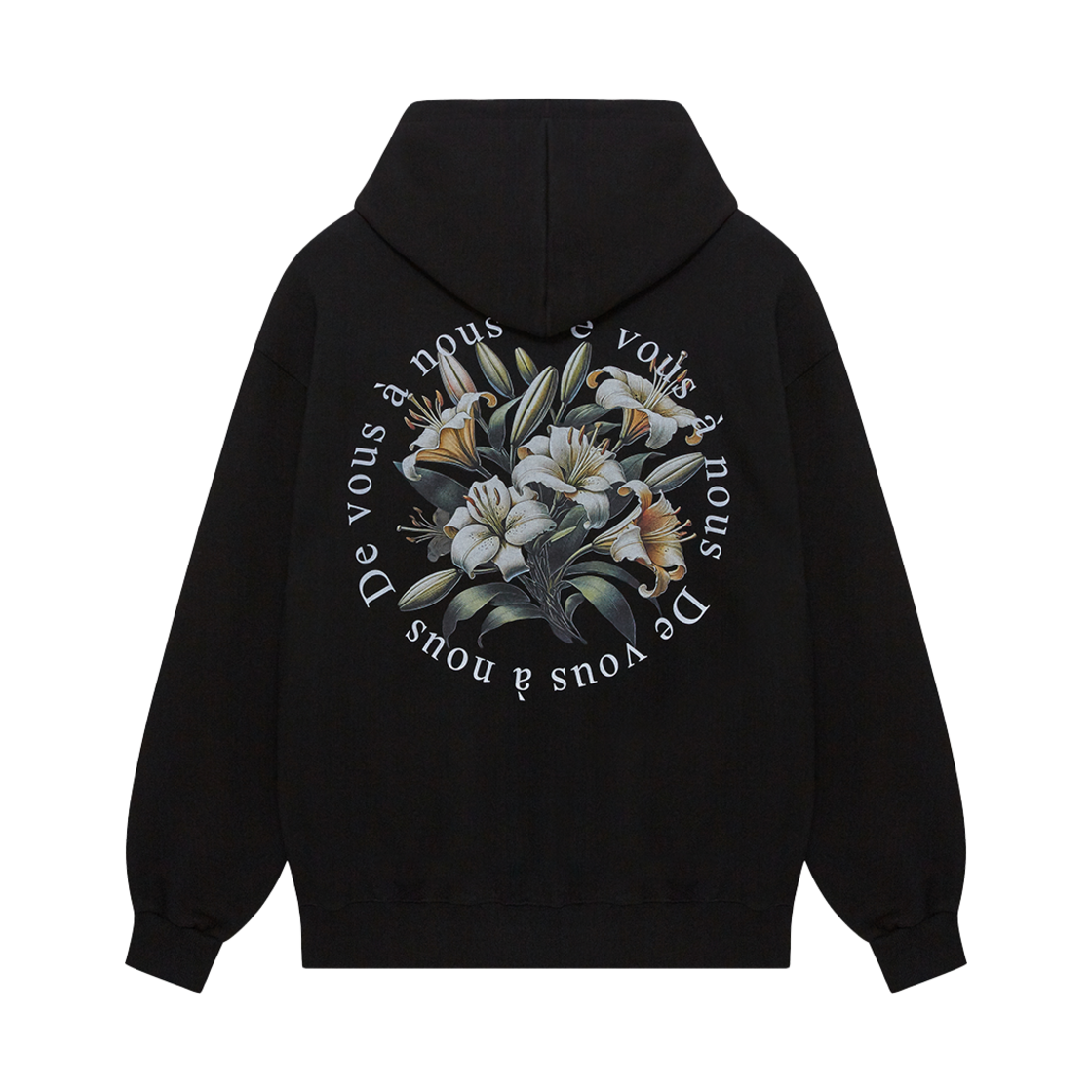 드반 x KPFA 백합 하모니 블룸 후드 블랙(DVAN x KPFA Lily Harmony Bloom Hoodie Black)