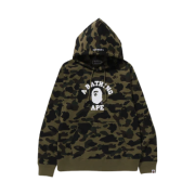 BAPE 1st Camo College Pullover Hoodie Army Green