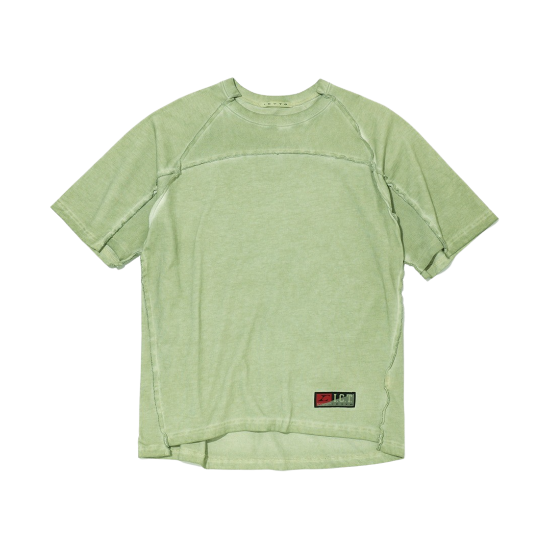 아이시토 로우 엣지컷 티셔츠 라이트 그린(Icyto Raw Edged Cut T-Shirt Light Green)