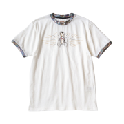 Kapital 20 Jersey Glitter Ringer T-Shirt Peckish Maria Pt White