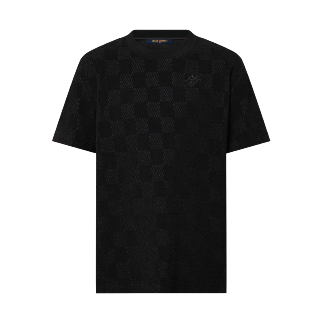 루이비통 다미에 프렌치 테리 코튼 티셔츠 블랙(Louis Vuitton Damier French Terry Cotton T-Shirt Black) - 1