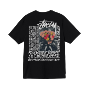 Stussy Camellias Pig. Dyed T-Shirt Black