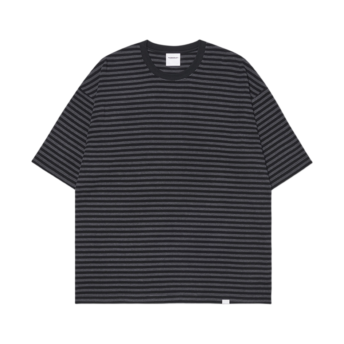 노매뉴얼 NM 보더 티셔츠 블랙(NOMANUAL NM Border T-Shirt Black)