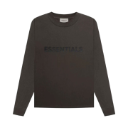 Essentials 3D Silicon Applique Boxy Long Sleeve T-Shirt Weathered Black - 20FW
