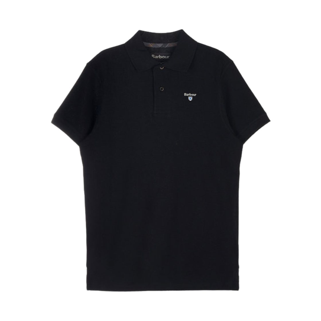바버 타탄 피케 폴로 셔츠 블랙(Barbour Tartan Pique Polo Shirt Black) - 1