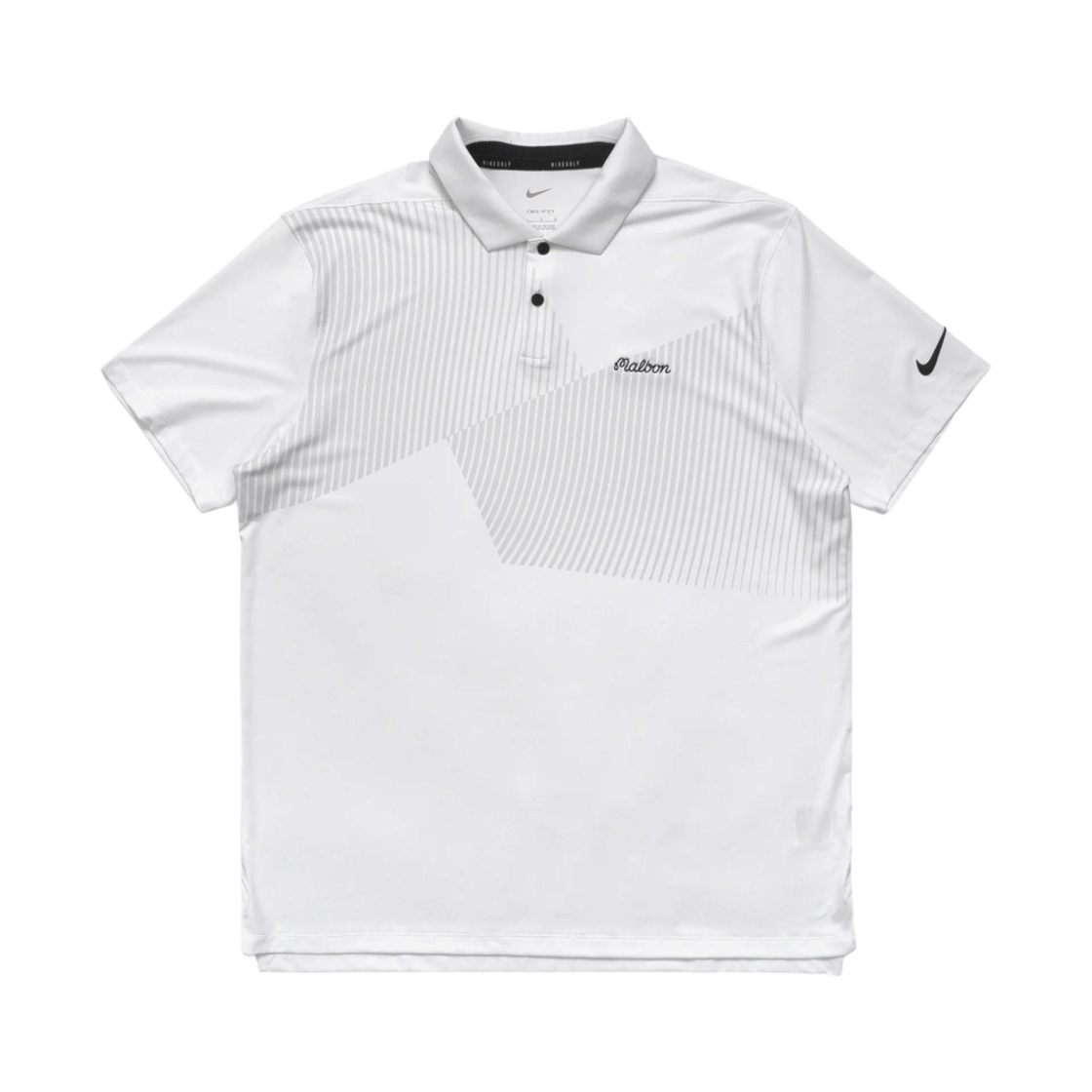 말본 골프 x 나이키 드라이핏 베이퍼 FA 프린티드 폴로 화이트(Malbon Golf x Nike Dri-Fit Vapor FA Printed Polo White) - 1