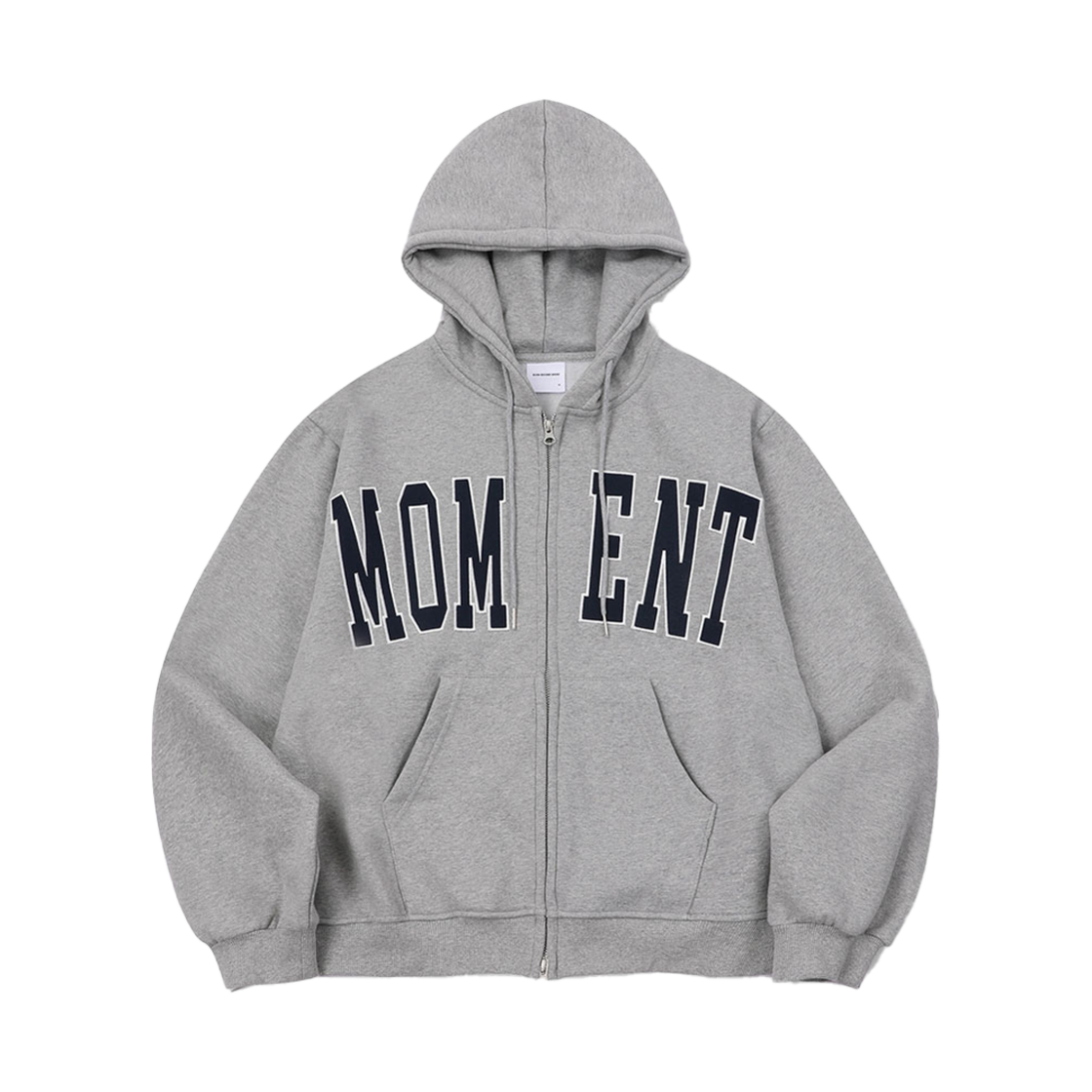 SR24FWHZ01GYNV SLOW RECORD HOUSE Moment Zip-Up Hoodie Grey Navy