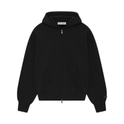 Essentials Classic Full Zip Up Hoodie Jet Black - 25SS