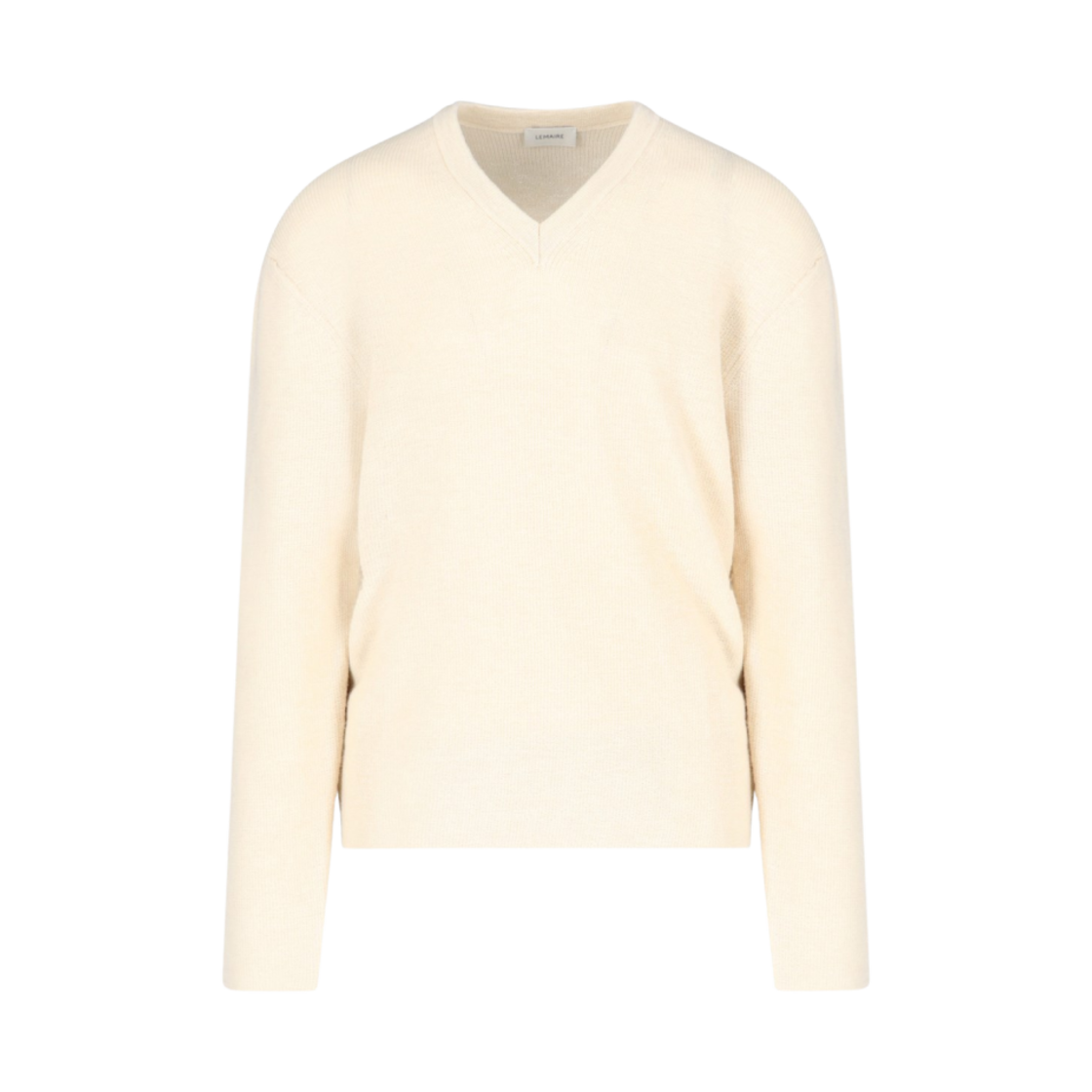 르메르 드라이 울 브이넥 스웨터 크리미 화이트(Lemaire Dry Wool V-Neck Sweater Creamy White) - 1