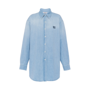 (W) Miu Miu Chambray Shirt Light Blue
