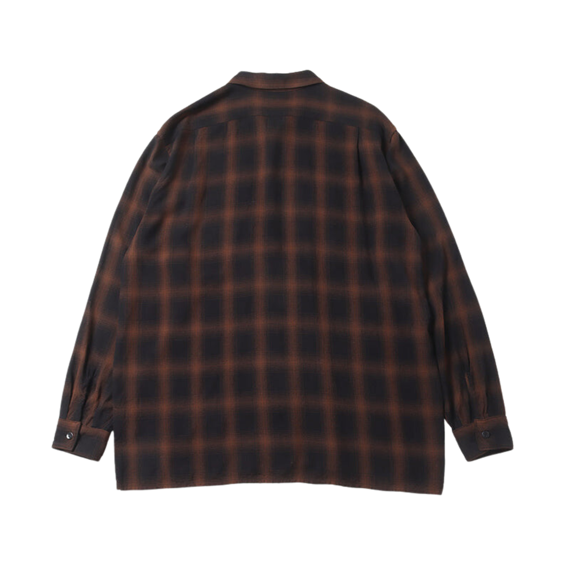 코모리 레이온 오픈 칼라 셔츠 체크 - 24SS(Comoli Rayon Open Collar Shirt Check - 24SS) - 2