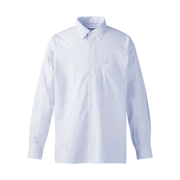 Uniqlo C Broad Oversized Long Sleeve Stripe Shirt Blue - JP