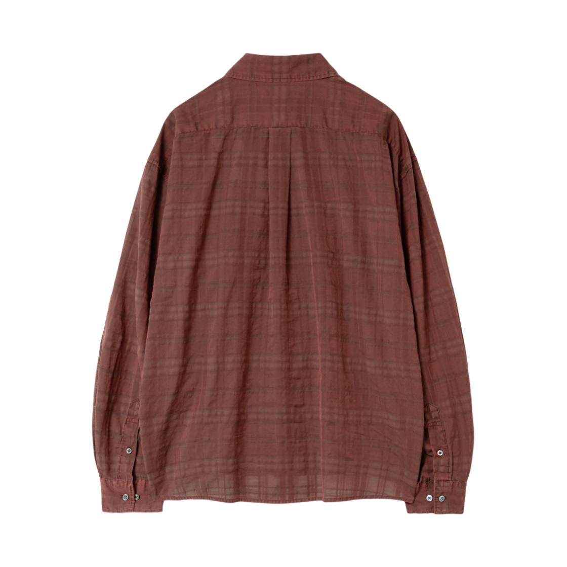 해칭룸 클래식 셔츠 다이드 체크 다크 레드(Hatchingroom Classic Shirt Dyed Check Dark Red) - 2