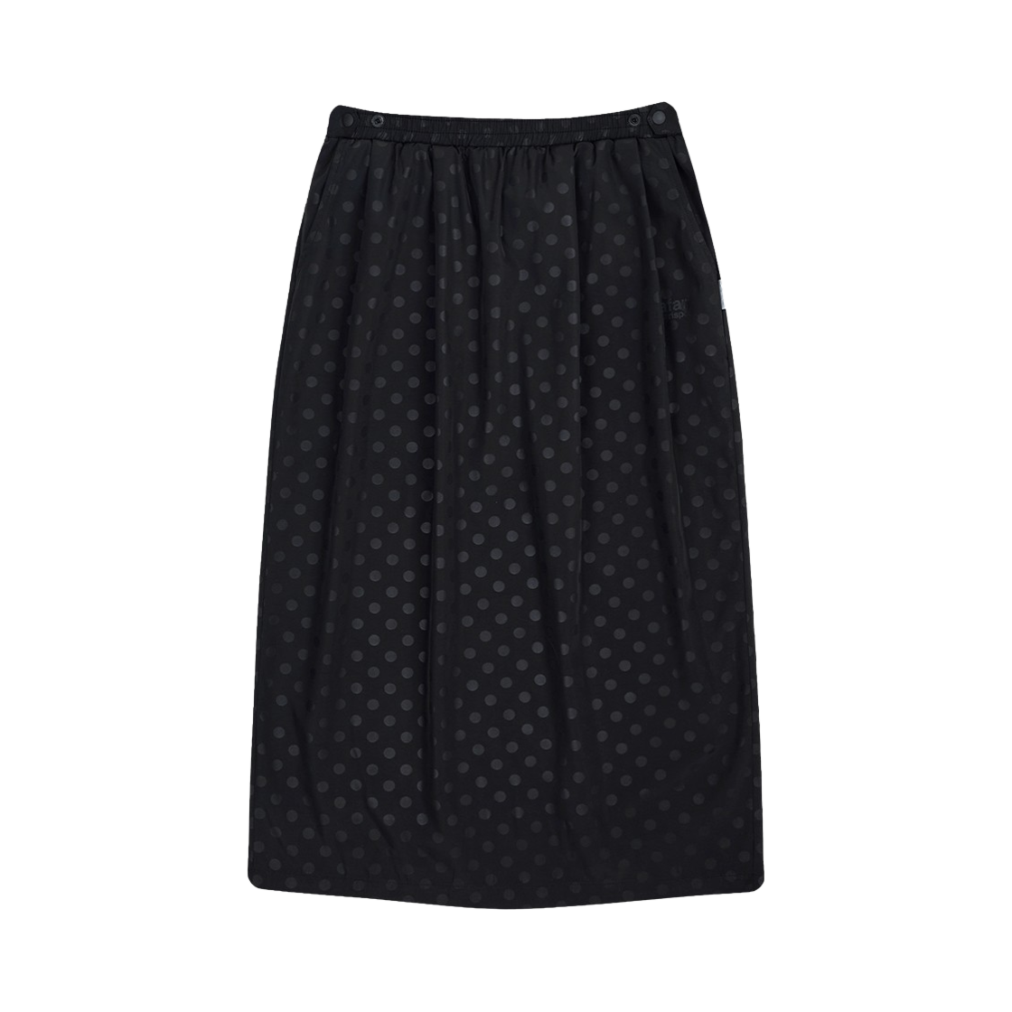 saf00454 Safarispot Basic Safari Dots Poly Skirts - Black - 대표 이미지 #1
