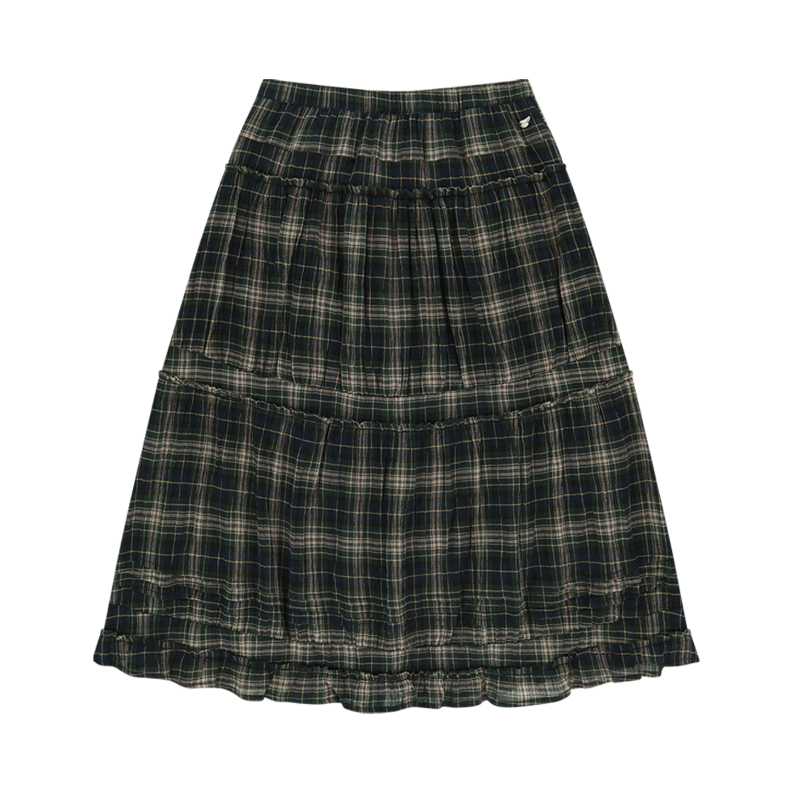 코이세이오 셔링 미디 스커트 체크(COYSEIO Shirring Midi Skirt Check)