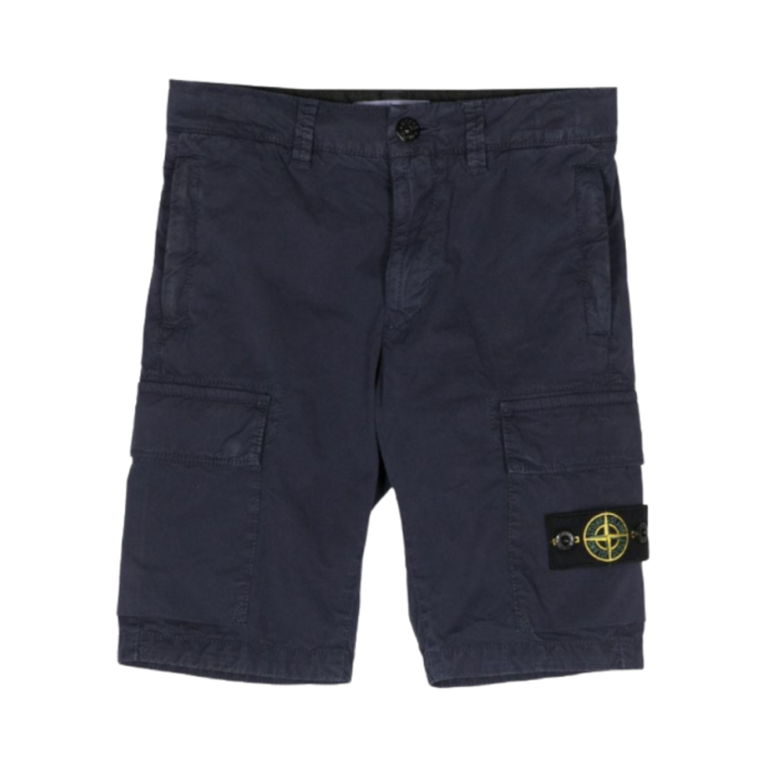 (키즈) 스톤 아일랜드 L0210 와펜 로고 패치 쇼츠 다크 블루 - 23SS((Kids) Stone Island L0210 Wappen Logo Patch Shorts Dark Blue - 23SS)