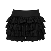 Roughneck Lace Tutu Pants Skirt Black