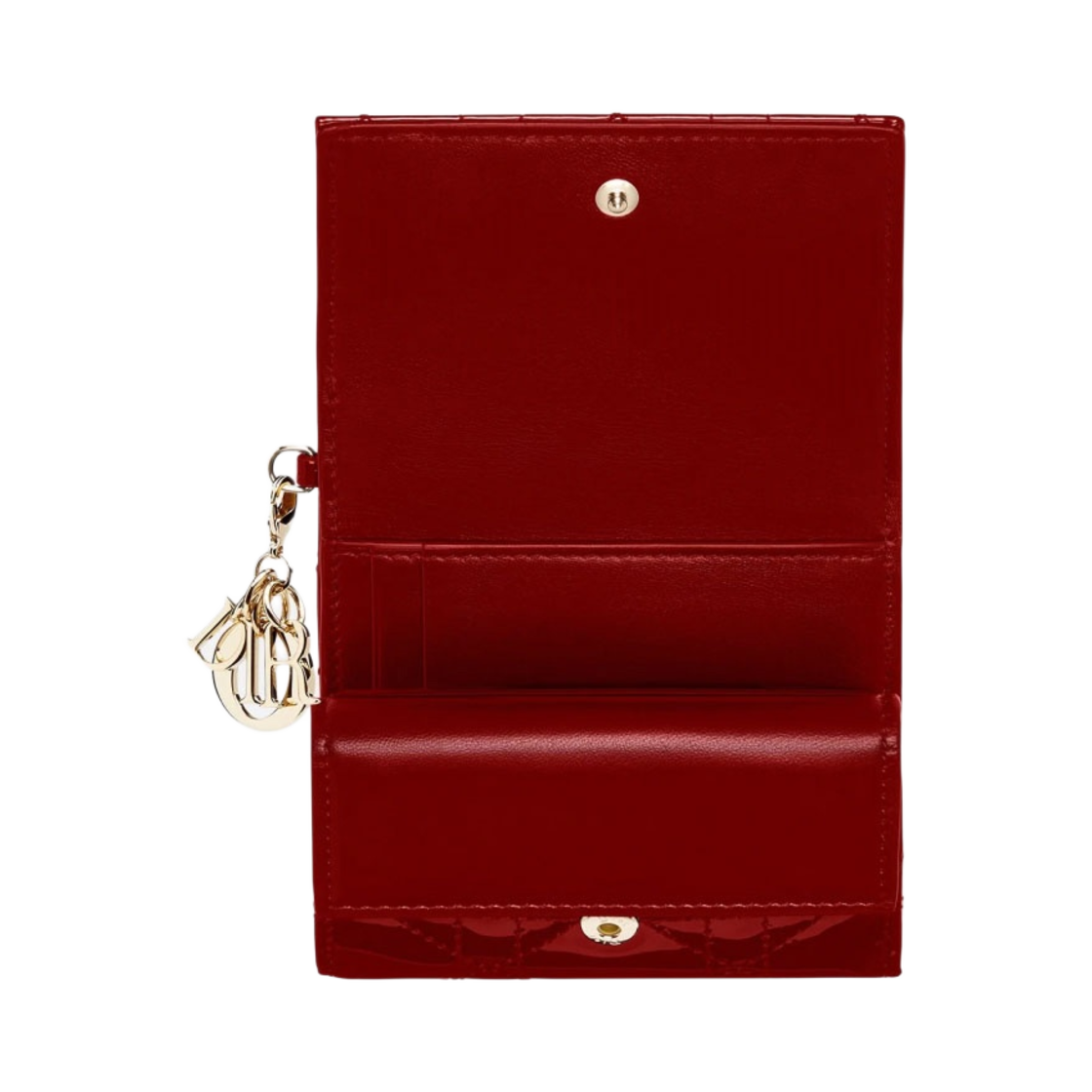 디올 레이디 로터스 지갑 페이턴트 까나쥬 카프스킨 체리 레드(Dior Lady Lotus Wallet Patent Cannage Calfskin Cherry Red) - 2