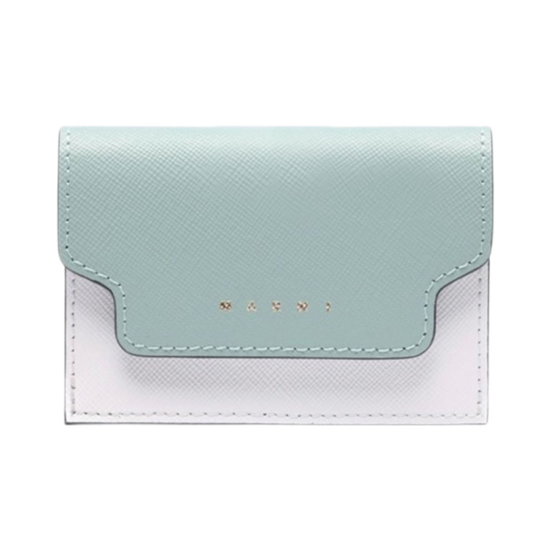 마르니 사피아노 트라이폴드 지갑 티그린 라임스톤 라이트카멜(Marni Saffiano Tri-Fold Wallet Teagreen Limestone Lightcamel)