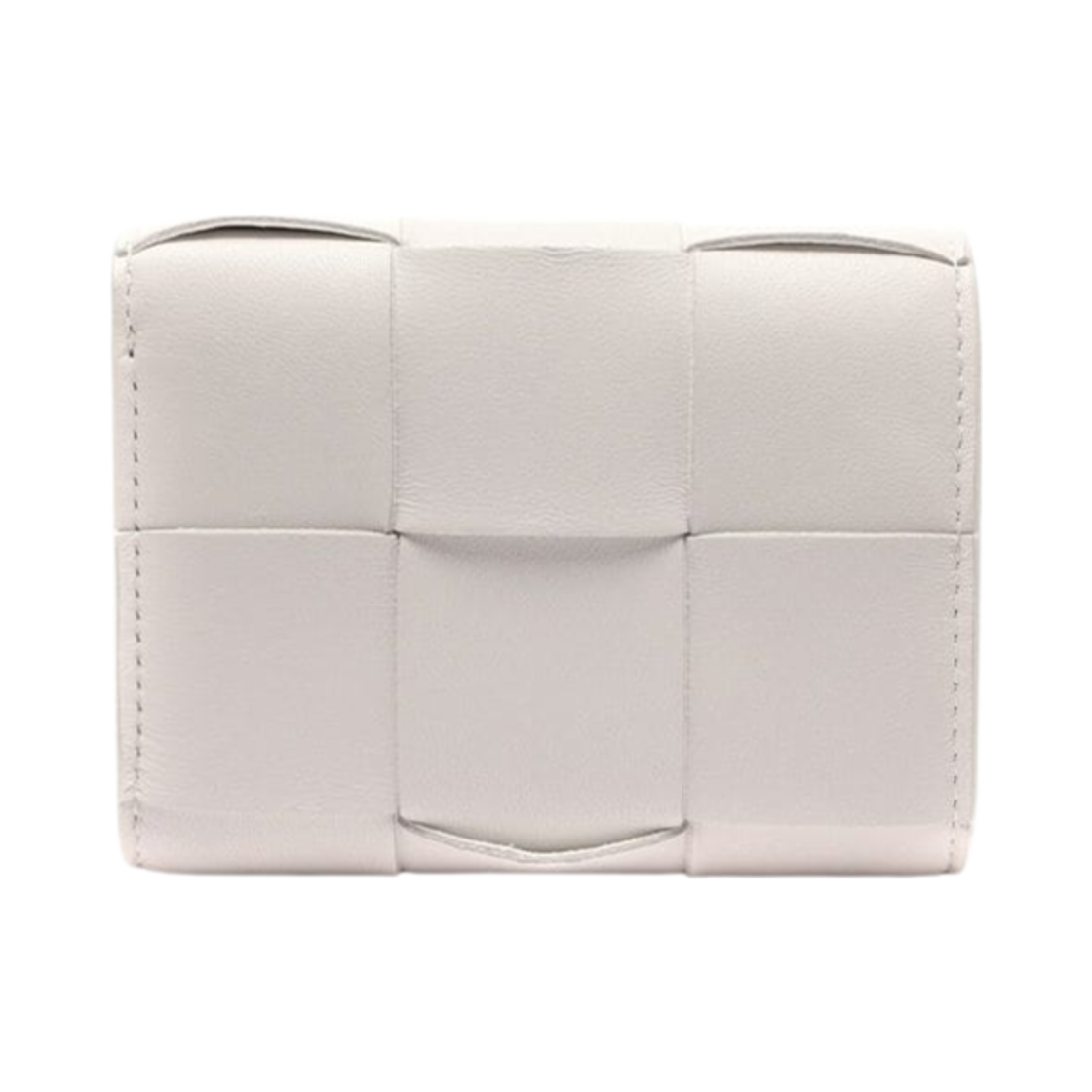 750245VCQC19009 Bottega Veneta Cassette Tri-Fold Zip Wallet White
