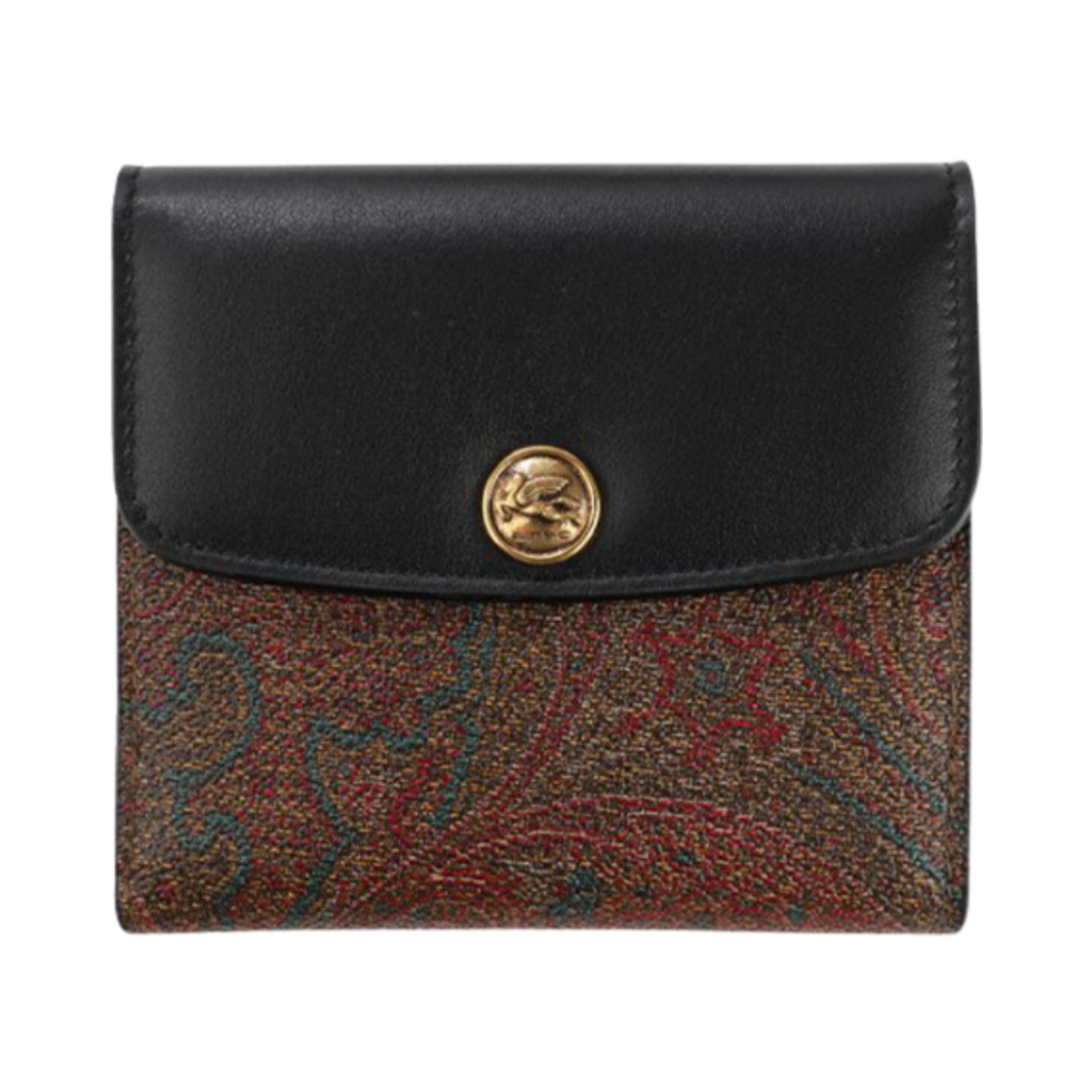 1N9258502001 Etro Essential Small Paisley Wallet Black