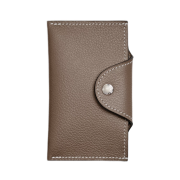 Hermes Iliade Card Holder Evercolor & Palladium Etoupe