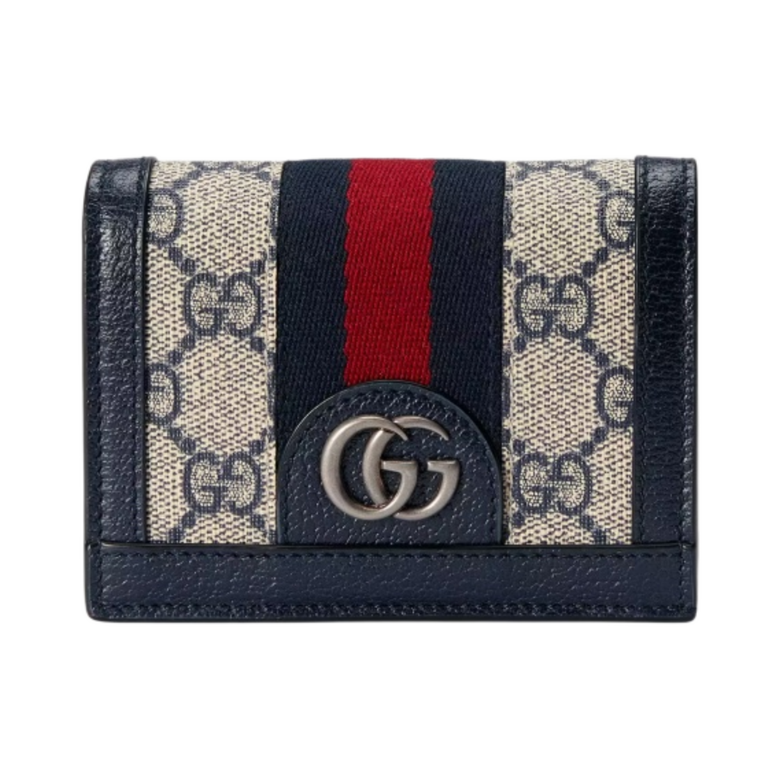 구찌 오피디아 GG 카드 케이스 지갑 베이지 블루(Gucci Ophidia GG Card Case Wallet Beige Blue) - 1