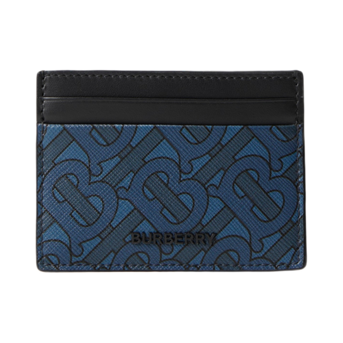 버버리 모노그램 프린트 앤 레더 카드 케이스 네이비(Burberry Monogram Print and Leather Card Case Navy) - 1