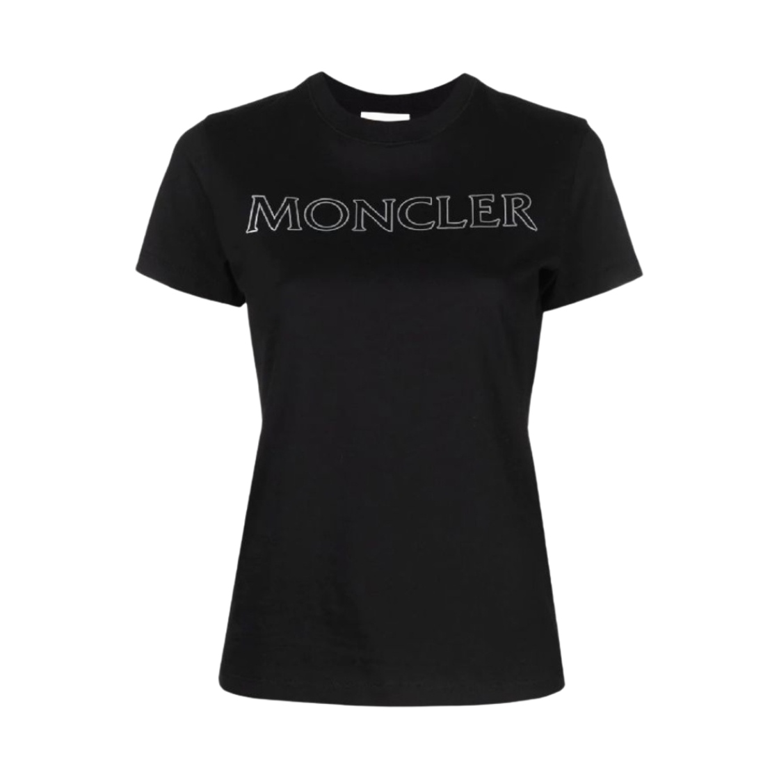 (W) 몽클레르 라미네이티드 로고 티셔츠 블랙 - 22SS((W) Moncler Laminated Logo T-Shirt Black - 22SS) - 1