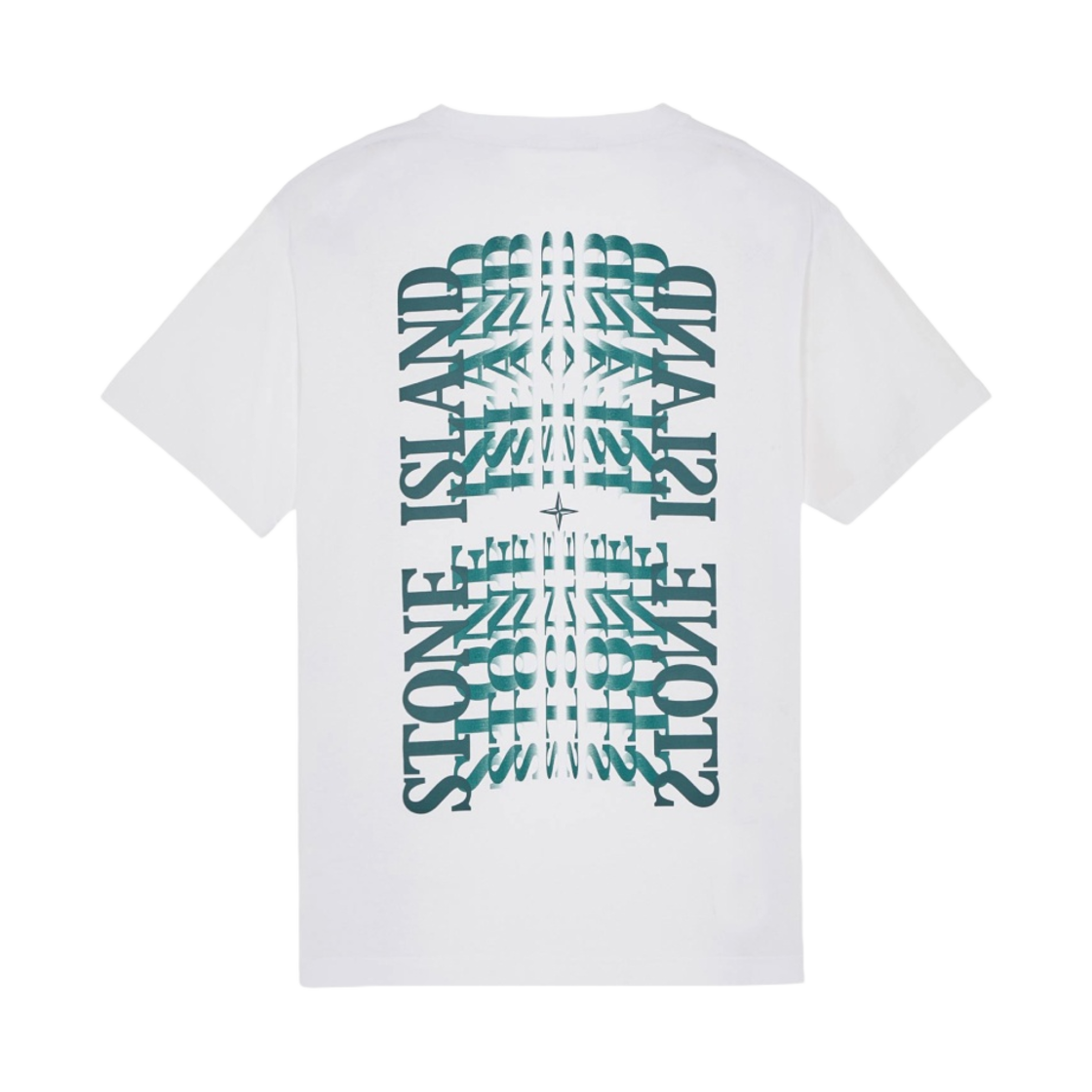 스톤 아일랜드 2NS86 60/2 코튼 저지 가먼트 다이 레터링 원 프린트 티셔츠 화이트 - 23SS(Stone Island 2NS86 60/2 Cotton Jersey Garment Dyed Lettering One Print T-Shirt White - 23SS) - 2