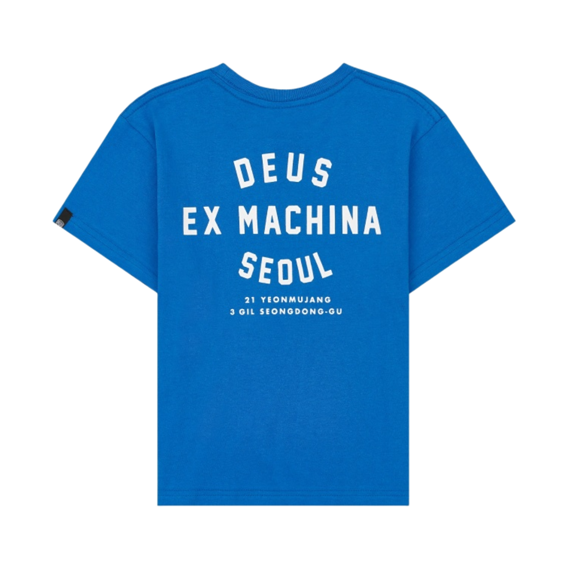 (키즈) 데우스 엑스 마키나 컬리지 성수 티셔츠 미드나잇 블루