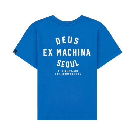 (키즈) 데우스 엑스 마키나 컬리지 성수 티셔츠 미드나잇 블루